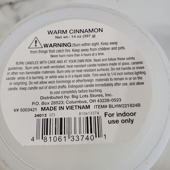 WARM CINNAMON 2 wick Jar Candle 14-oz - Picture 5 of 8